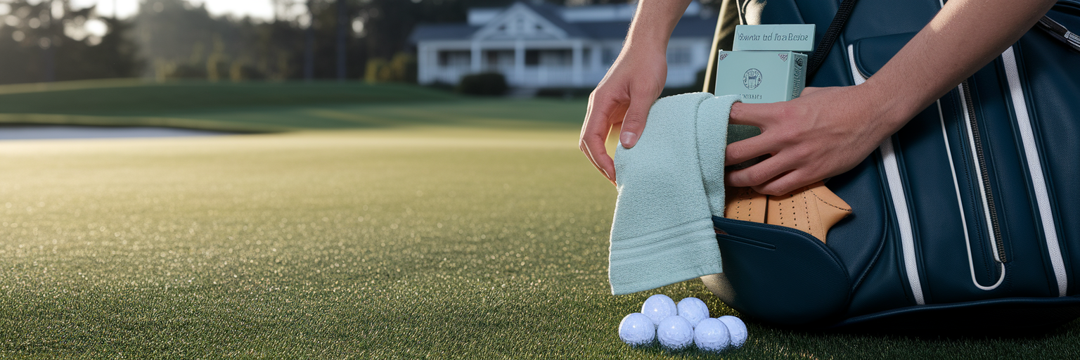 Golfer preparing their golf bag